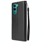 For vivo Y300 5G Global / V40 Lite 3-Card Slots Multifunctional Leather Phone Case(Black) - 3