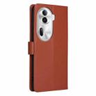 For OPPO Reno11 Pro 5G Global Multifunctional Horizontal Flip Leather Phone Case with Three Card Slot(Brown) - 3