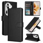 For OPPO Reno11 Pro 5G Global Multifunctional Horizontal Flip Leather Phone Case with Three Card Slot(Black) - 1