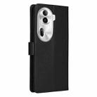 For OPPO Reno11 Pro 5G Global Multifunctional Horizontal Flip Leather Phone Case with Three Card Slot(Black) - 3