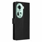 For OPPO Reno11 5G Global Multifunctional Horizontal Flip Leather Phone Case with Three Card Slot(Black) - 3