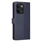 For OPPO Reno9 /9 Pro 5G Multifunctional Horizontal Flip Leather Phone Case with Three Card Slot(Navy Blue) - 3