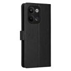 For OPPO Reno9 /9 Pro 5G Multifunctional Horizontal Flip Leather Phone Case with Three Card Slot(Black) - 3