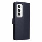 For OPPO Reno12 5G Global Multifunctional Horizontal Flip Leather Phone Case with Three Card Slot(Navy Blue) - 3