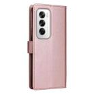 For OPPO Reno12 5G Global Multifunctional Horizontal Flip Leather Phone Case with Three Card Slot(Rose Gold) - 3