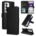 For OPPO Reno12 Pro 5G Global 3-Card Slots Multifunctional Leather Phone Case(Black) - 1