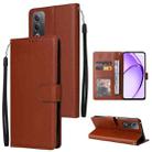 For OPPO A3 Pro 5G Global 3-Card Slots Multifunctional Leather Phone Case(Brown) - 1