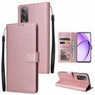 For OPPO A3 Pro 5G Global 3-Card Slots Multifunctional Leather Phone Case(Rose Gold) - 1