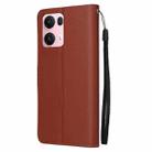 For OPPO Reno13 Pro 5G Global 3-Card Slots Multifunctional Leather Phone Case(Brown) - 3