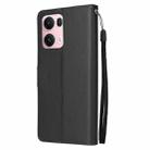 For OPPO Reno13 Pro 5G Global 3-Card Slots Multifunctional Leather Phone Case(Black) - 3