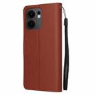 For OPPO Reno13 F 4G / 5G 3-Card Slots Multifunctional Leather Phone Case(Brown) - 3