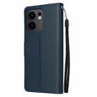 For OPPO Reno13 F 4G / 5G 3-Card Slots Multifunctional Leather Phone Case(Navy Blue) - 3