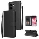 For OPPO Reno13 F 4G / 5G 3-Card Slots Multifunctional Leather Phone Case(Black) - 1