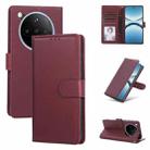 For OPPO Find X8 Pro 3-Card Slots Multifunctional Leather Phone Case(Wine Red) - 1