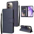 For OPPO A5 Pro 4G / 5G Global 3-Card Slots Multifunctional Leather Phone Case(Navy Blue) - 1