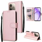 For OPPO A5 Pro 4G / 5G Global 3-Card Slots Multifunctional Leather Phone Case(Rose Gold) - 1
