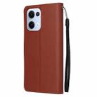 For OPPO Reno13 5G Global 3-Card Slots Multifunctional Leather Phone Case(Brown) - 3