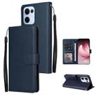 For OPPO Reno13 5G Global 3-Card Slots Multifunctional Leather Phone Case(Navy Blue) - 1