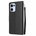 For OPPO Reno13 5G Global 3-Card Slots Multifunctional Leather Phone Case(Black) - 3