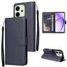 For OPPO Reno14 5G Global 3-Card Slots Multifunctional Leather Phone Case(Navy Blue) - 1