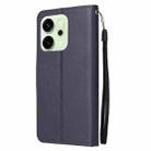 For OPPO Reno14 5G Global 3-Card Slots Multifunctional Leather Phone Case(Navy Blue) - 3