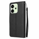 For OPPO Reno14 5G Global 3-Card Slots Multifunctional Leather Phone Case(Black) - 3