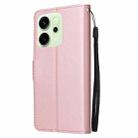 For OPPO Reno14 5G Global 3-Card Slots Multifunctional Leather Phone Case(Rose Gold) - 3