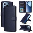 For Realme C63 4G 3-Card Slots Multifunctional Leather Phone Case(Navy Blue) - 1