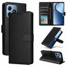 For Realme C63 4G 3-Card Slots Multifunctional Leather Phone Case(Black) - 1