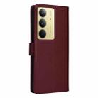 For Realme C75 4G / 14X 5G Global 3-Card Slots Multifunctional Leather Phone Case(Wine Red) - 3