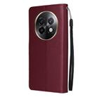 For Realme 13+ 5G 3-Card Slots Multifunctional Leather Phone Case(Wine Red) - 3