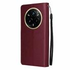 For Realme 14 Pro+ 5G Global 3-Card Slots Multifunctional Leather Phone Case(Wine Red) - 3
