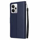 For Realme 14 5G 3-Card Slots Multifunctional Leather Phone Case(Navy Blue) - 3