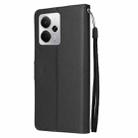 For Realme 14 5G 3-Card Slots Multifunctional Leather Phone Case(Black) - 3