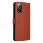 For Realme 12 Lite 4G 3-Card Slots Multifunctional Leather Phone Case(Brown) - 3