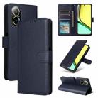 For Realme 12 Lite 4G 3-Card Slots Multifunctional Leather Phone Case(Navy Blue) - 1