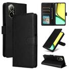 For Realme 12 Lite 4G 3-Card Slots Multifunctional Leather Phone Case(Black) - 1