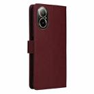 For Realme 12 Lite 4G 3-Card Slots Multifunctional Leather Phone Case(Wine Red) - 3