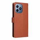 For Realme 14 Pro 5G Global 3-Card Slots Multifunctional Leather Phone Case(Brown) - 3
