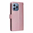 For Realme 14 Pro 5G Global 3-Card Slots Multifunctional Leather Phone Case(Rose Gold) - 3