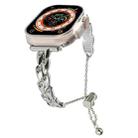 For Apple Watch Ultra 2 49mm Rhinestone Peacock Metal Bracelet Watch Band(Starlight) - 1