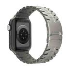 For Apple Watch Series 9 45mm Double Lock Buckle Turtle Titanium Steel Watch Band(Titanium) - 1