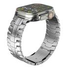 For Apple Watch SE 40mm Double Lock Buckle Turtle Titanium Steel Watch Band(Silver) - 2