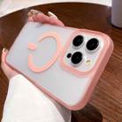 For iPhone 16 Pro Dual-Side Frosted MagSafe Clear Phone Case(Pink) - 1