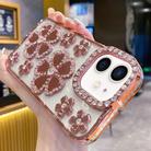 For iPhone 11 Electroplating Flower Diamond TPU Phone Case(Pink) - 1