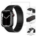 For Apple Watch SE 2023 44mm PG65 Single Bead Bamboo Joint Spring Bars Titanium Metal Watch Band(Black) - 2