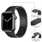 For Apple Watch SE 2023 40mm PG65 Single Bead Bamboo Joint Spring Bars Titanium Metal Watch Band(Graphite Black) - 2