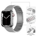 For Apple Watch Series 9 45mm PG65 Single Bead Bamboo Joint Spring Bars Titanium Metal Watch Band(Silver) - 2