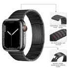 For Apple Watch Series 8 45mm PG65 Single Bead Bamboo Joint Spring Bars Titanium Metal Watch Band(Graphite Black) - 2