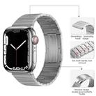 For Apple Watch SE 2022 40mm PG65 Single Bead Bamboo Joint Spring Bars Titanium Metal Watch Band(Silver) - 2